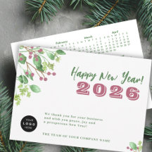 2026 calendar your logo business New Year holiday