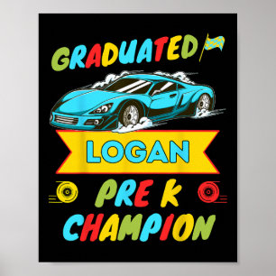 2026 Car Logan Personalised Last Day Of Pre K Grad Poster