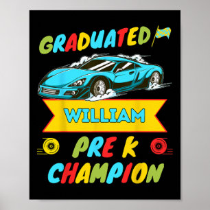 2026 Car William Personalised Last Day Of Pre K Gr Poster
