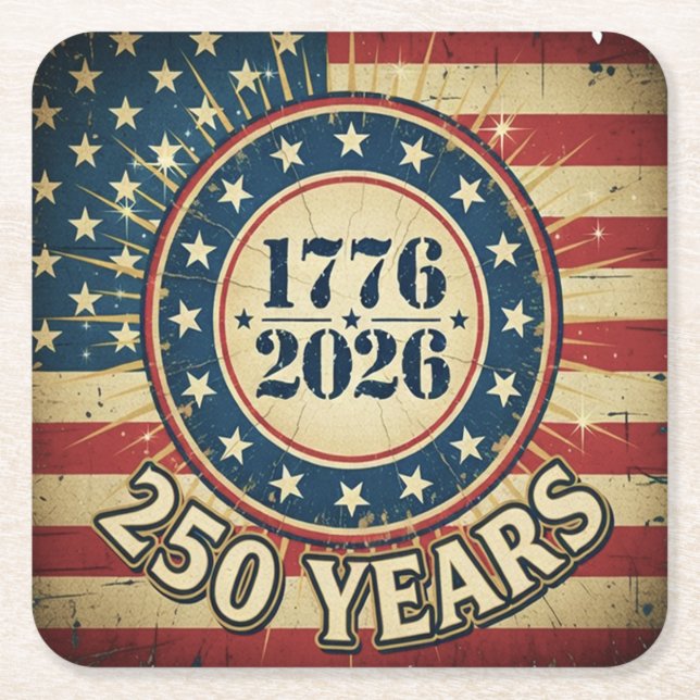 2026 Celebration Square Paper Coaster (Front)