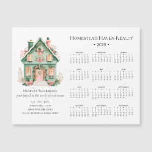 2026 Charming Real Estate Magnetic Calendar