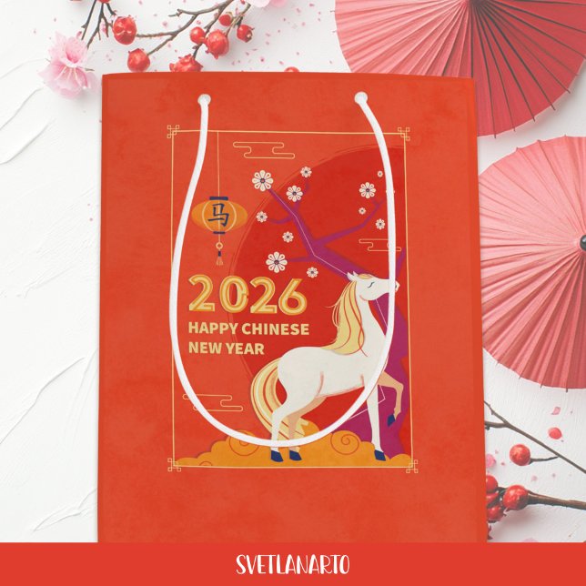 2026 Chinese Lunar Year of Horse Gift Bag (Frontal view)