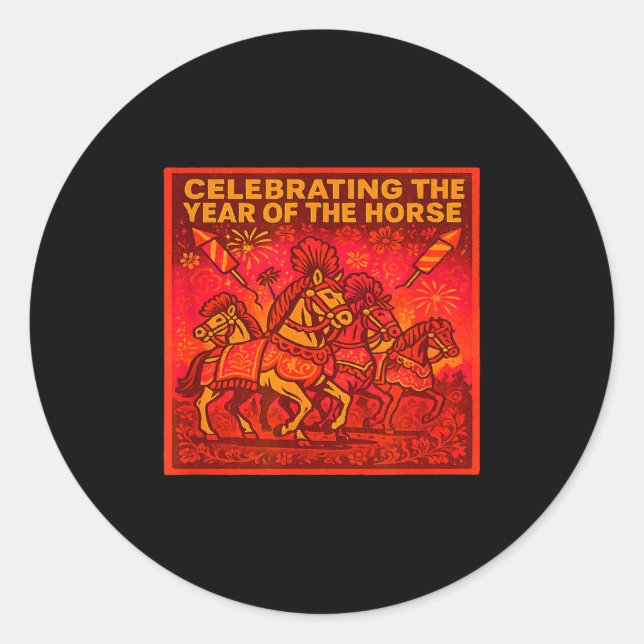 2026 Chinese New Year - Celebrating The Year Of Th Classic Round Sticker (Front)