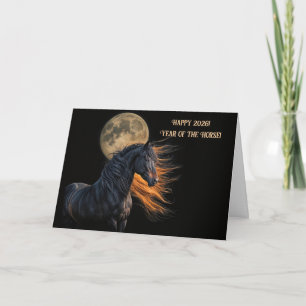 2026 Chinese New Year of the Horse Beautiful Holiday Card