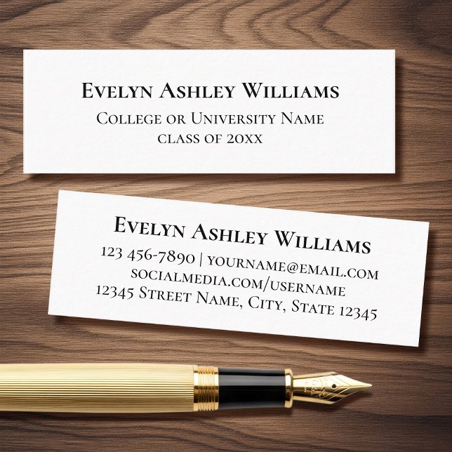 2026 Classic Graduate Mini Insert Contact Card (Creator Uploaded)