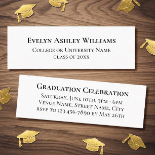 2026 Classic Graduation Invitation Insert Cards