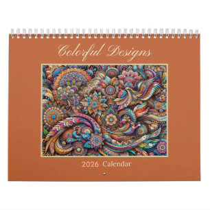 2026 Colorful Designs Abstract Art Calendar