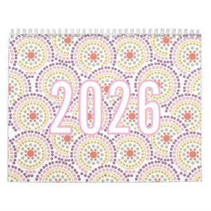 2026 Colorful Pastel Pattern Illustration Calendar