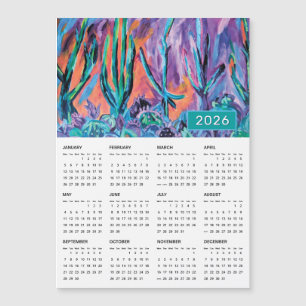 2026 Colourful Abstract Nature Painting Calendar