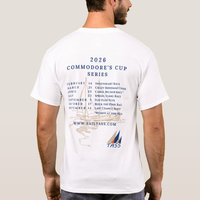 2026 Commodore's Cup Series Schedule T-Shirt (Back)