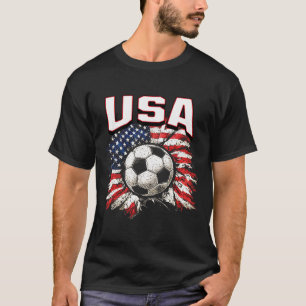2026 Cup Flag Soccer Pride Fun Family Usa  T-Shirt