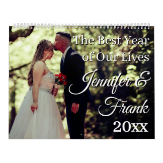 2026 Custom My Wedding Photo Chic Calendar
