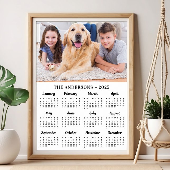 2026 Custom Photo 12 Month New Year Calendar Poster (Creator Uploaded)