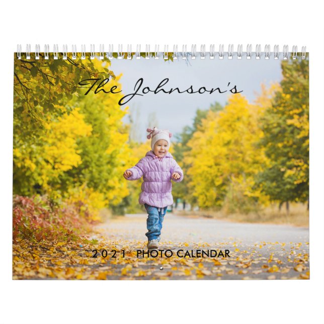2026 Custom Photo Calendar | Editable Year Text (Cover)