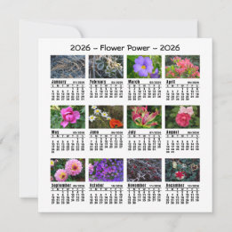 2026 Custom Photo Flower Calendar Sunday start