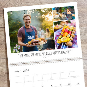 2026 Custom Photo Fun Family Quotes Modern Calendar