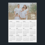 2026 Custom Photo Magnetic Calendar<br><div class="desc">This 2026 year monthly calendar fridge magnet shows the days of the week for each month in bold,  easy-to-read type. The design features your favourite family,  friend or pet photograph. Never forget the date with this calendar right on your refrigerator or other magnetic surface.</div>