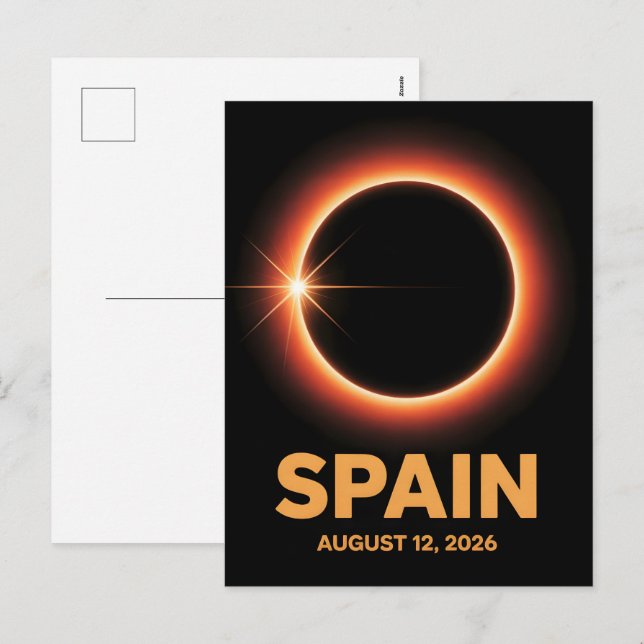 2026 Eclipse Path Of Totality Keepsake Holiday Postcard (Front/Back)
