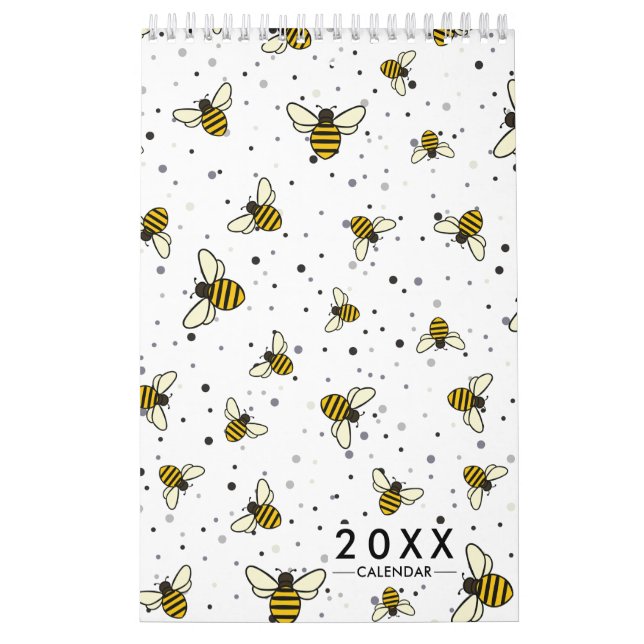 2026 Elegant Bee Pattern  Calendar (Cover)