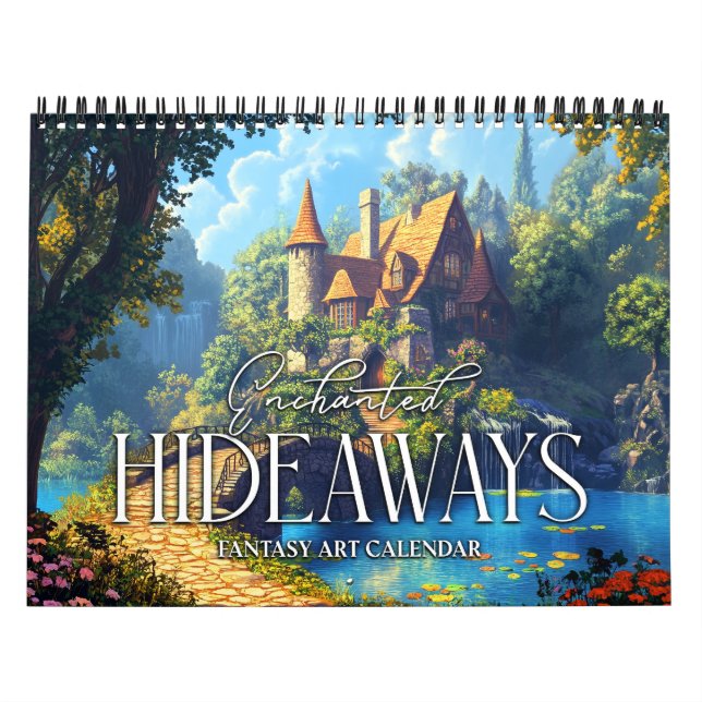 2026 Enchanted Hideaways Fantasy Art Calendar (Cover)