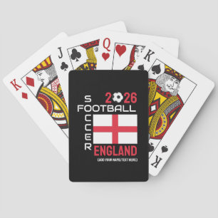 2026 ENGLAND Soccer Football Custom Name ANY YEAR  Playing Cards