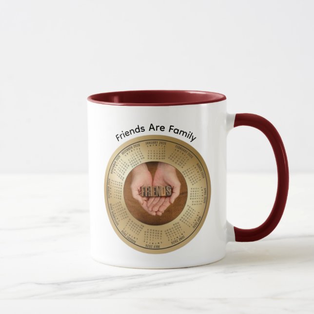 2026 Family Are Friends Calendar Coffee Mug (Right)