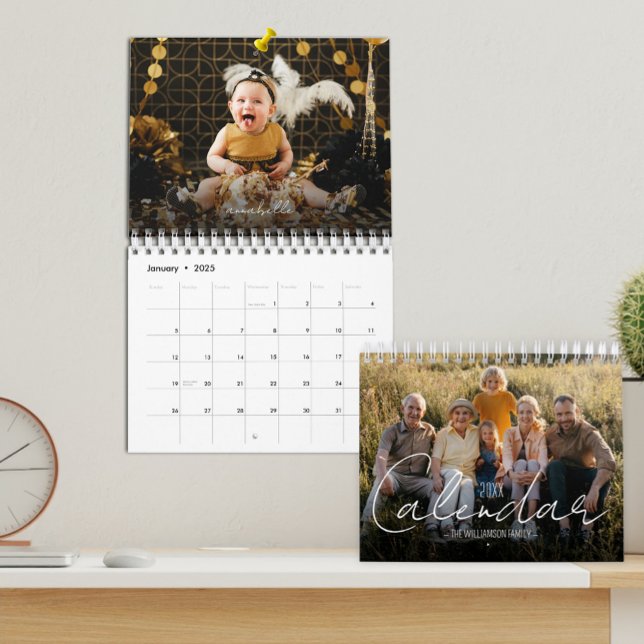 2026 Family Custom Family Photo Calendar (Just change the START DATE to the year/months you want - available in 3 sizes)