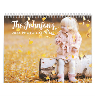 2026 Family Photo Calendar   Editable Year Text