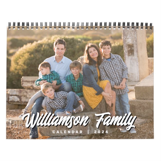 2026 Family Photo Modern Minimalist Calendar (Cover)