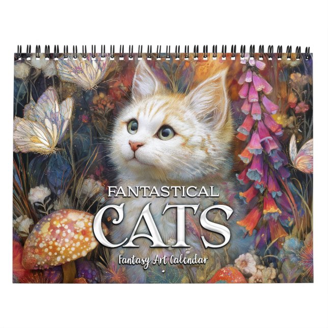 2026 Fantastical Cats 5 Fantasy Art Calendar (Cover)