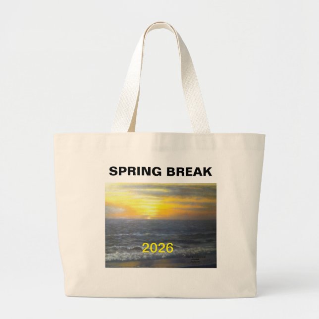 2026 FLORIDA OCEAN WAVES  LARGE TOTE BAG (Front)