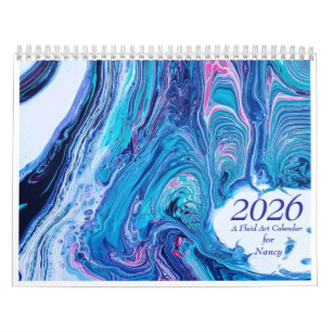 2026 Fluid Abstract Art Calendar