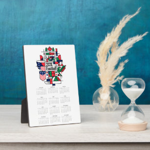 2026 Football Calendar USA, Canada, Mexico Plaque