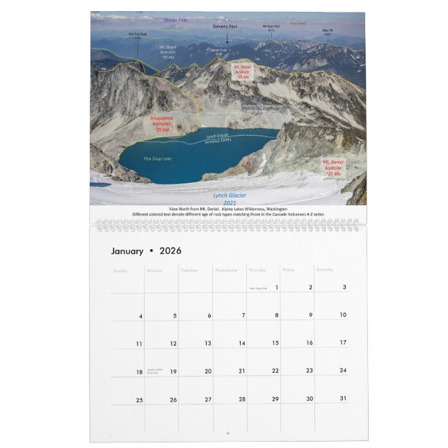 2026 Geology Calendar (Jan 2026)