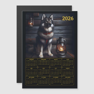 2026 German Shepherd Calendar Rustic Cabin