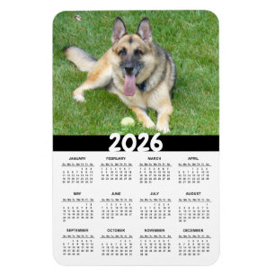 2026 German Shepherd Dog Calendar Magnet