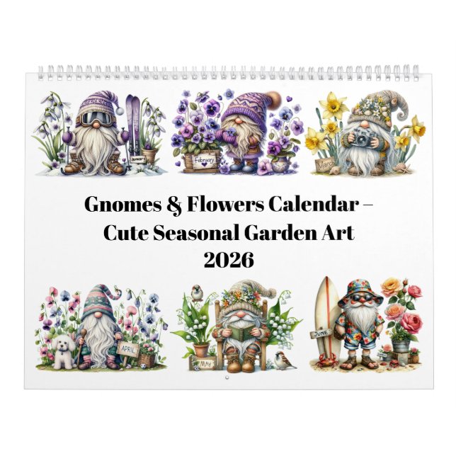 2026 Gnomes & Birth Flowers Calendar (Cover)