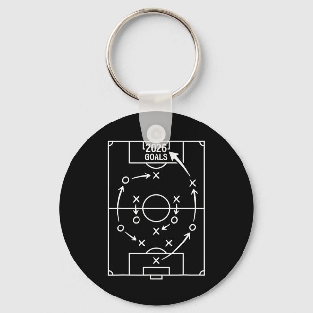 2026 Goals Soccer Strategy  Key Ring (Front)