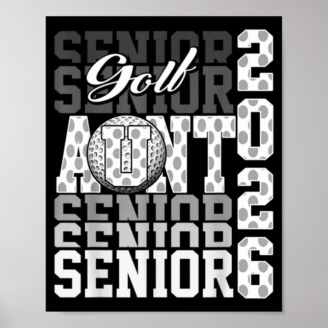 2026 golf senior aunt graduation  poster (Front)