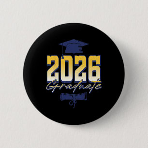 2026 Graduate Graduation Cap Diploma 6 Cm Round Badge