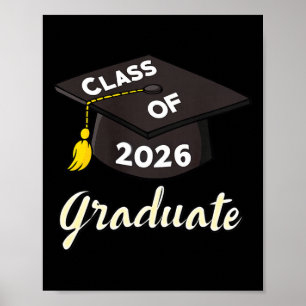 2026 Graduate Mortar Board Cap Premium Tri-blend Poster
