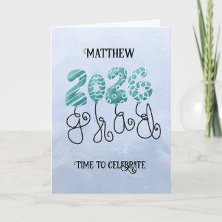 2026 Graduation Card in red and gold