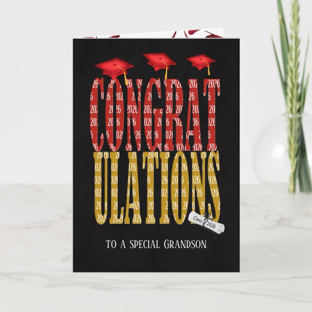 2026 Graduation for Grandson Card (Front)