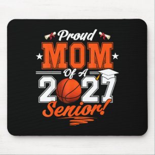 2026 graduation proud mom of a basketball senior mouse pad