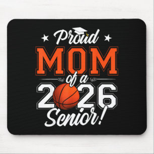 2026 graduation proud mum of a basketball senior mouse pad