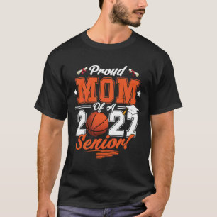 2026 Graduation Proud Mum Of A Basketball Senior _ T-Shirt