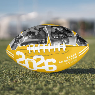 2026 Graduation Senior 4 Photo Yellow Football