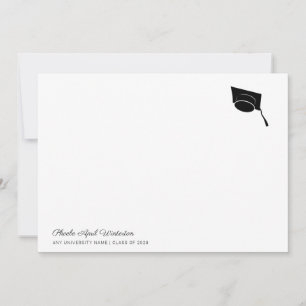 2026 Graduation Simple Typography Grad Cap Card