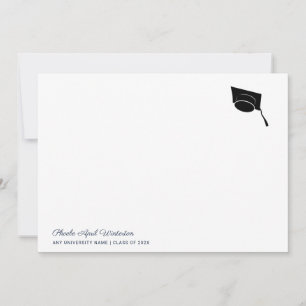 2026 Graduation Simple Typography Grad Cap Card