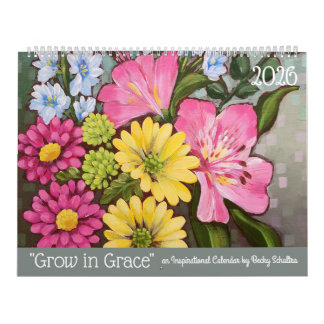 2026 Grow in Grace Inspirational Floral Calendar